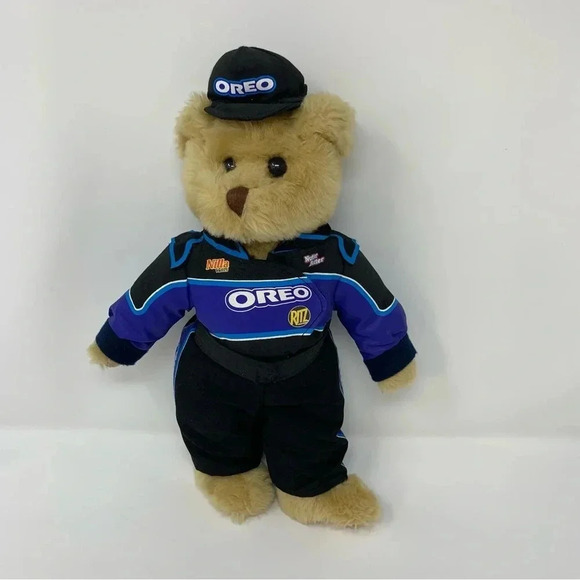 Dale Earnhardt Jr Nascar Racing Bear Oreo Ritz Blonde EXCELLENT CLEAN App. 14” - Picture 1 of 6